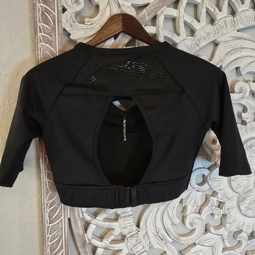 Gymshark Womens Black EXO Ultra Short Sleeve Crop Top Size Small - Picture 4 of 7